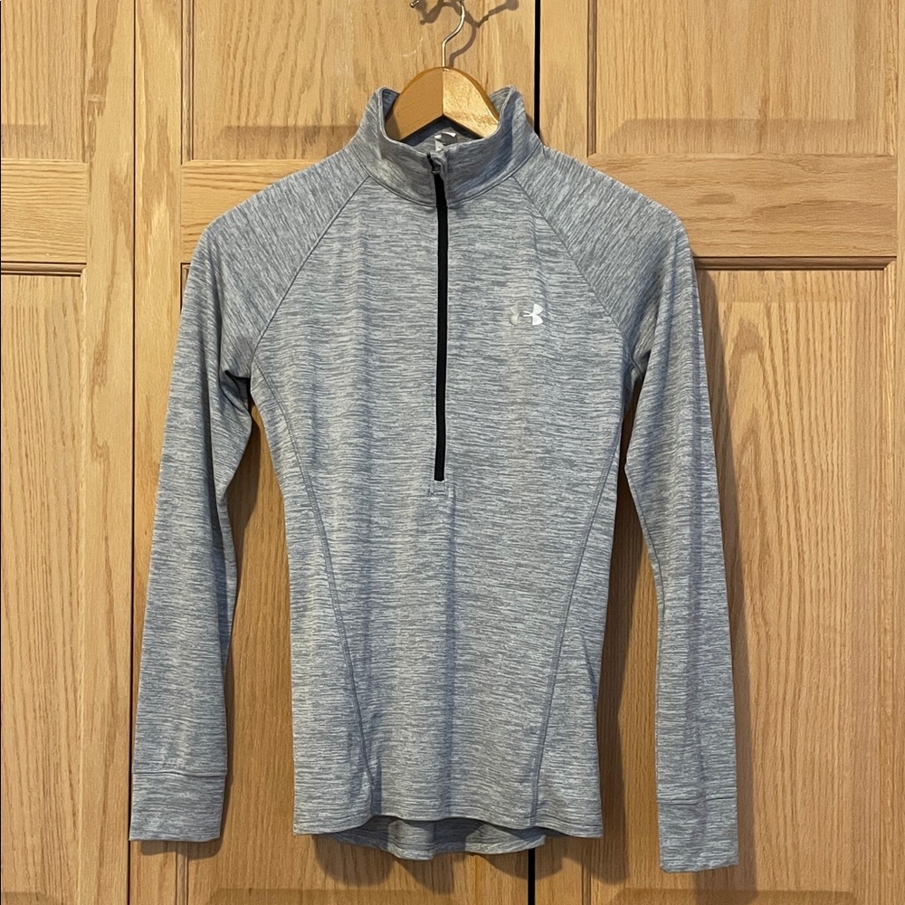 Under Armour Heat Gear Heathered Gray Performance Pullover